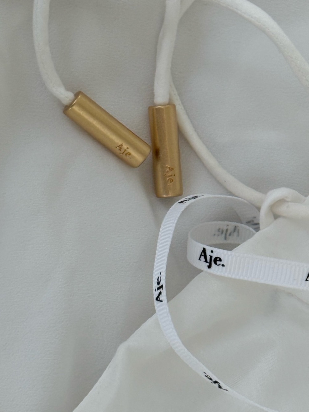 Aje White Ruffled One-Shoulder Mini Dress - Picture 11 of 16
